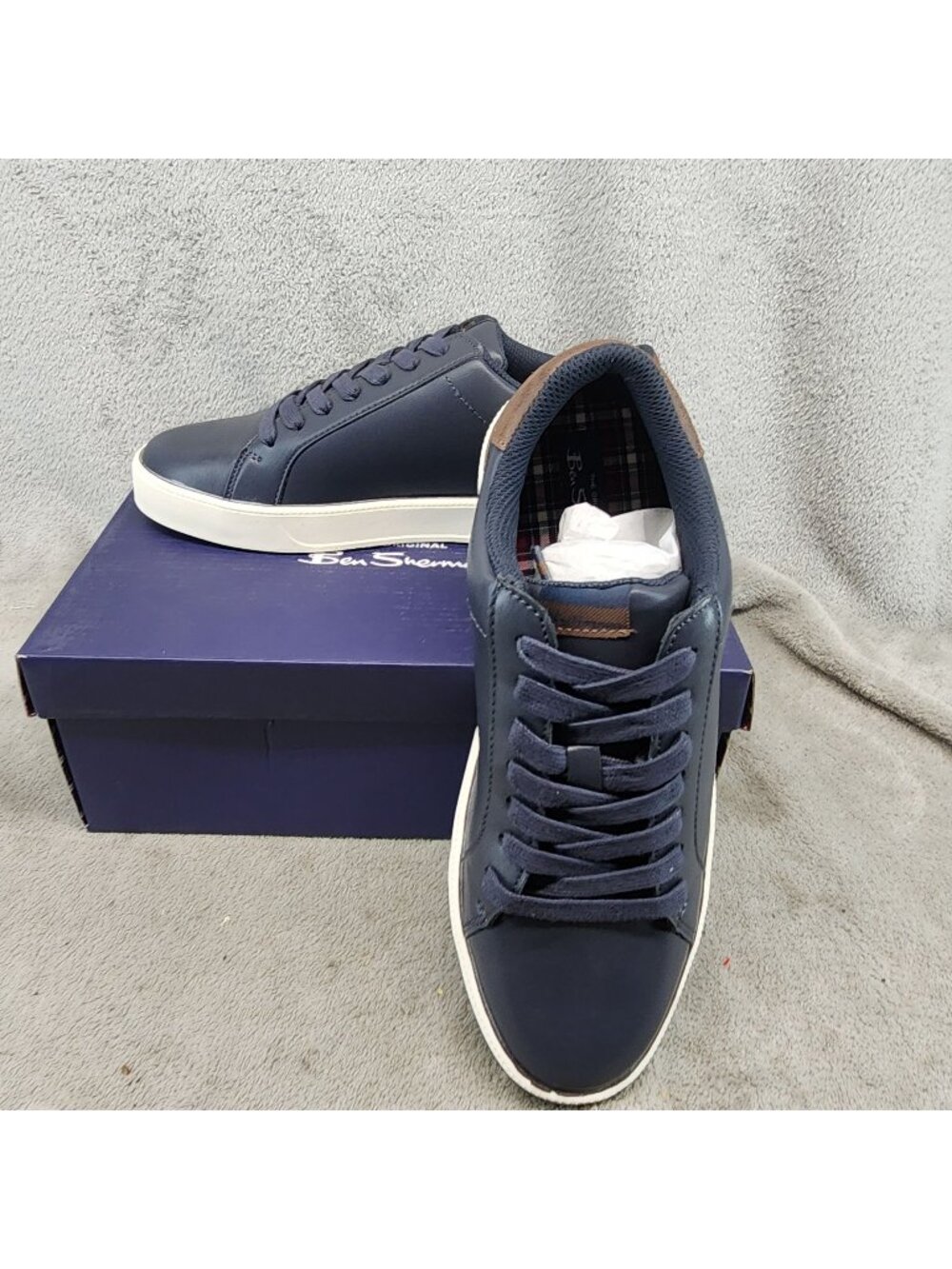 Ben Sherman Shoes Mens Size 7 Blue Lace Up Sneakers *NWT*